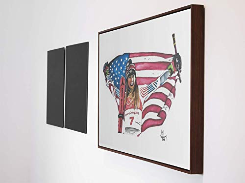 HAND DRAWN Artist Watercolor 18" X 24" Original"Au" featuring LEGEND Mikaela Shiffrin!! Available in 9X11, 11x14, and 20x30 Prints as well!! Great Gift Idea!