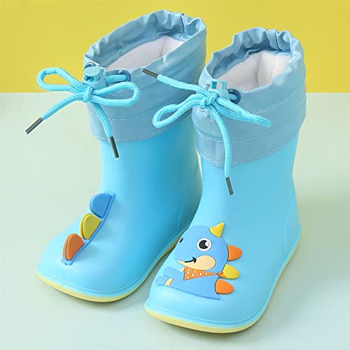Kids Rain Boots for Boys Girls Waterproof Toddler Rain Boots with Easy-On Handles Toddler Booties Non Slip Socks3
