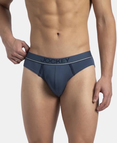Image of Jockey 8044 Men's Super Combed Cotton Rib Solid Brief with Ultrasoft Waistband (Pack of 2)