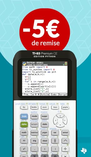 Calculatrice TI-83 Premium CE Python écran couleur haute résolution et mode examen intégré - 5