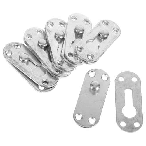 UTHCLO de Soportes de Hierro en Color Plata 6 para Barandilla de Cama Diseño Minimalista, Instalación Oculta y Uso Flexible para Proyectos y del Hogar