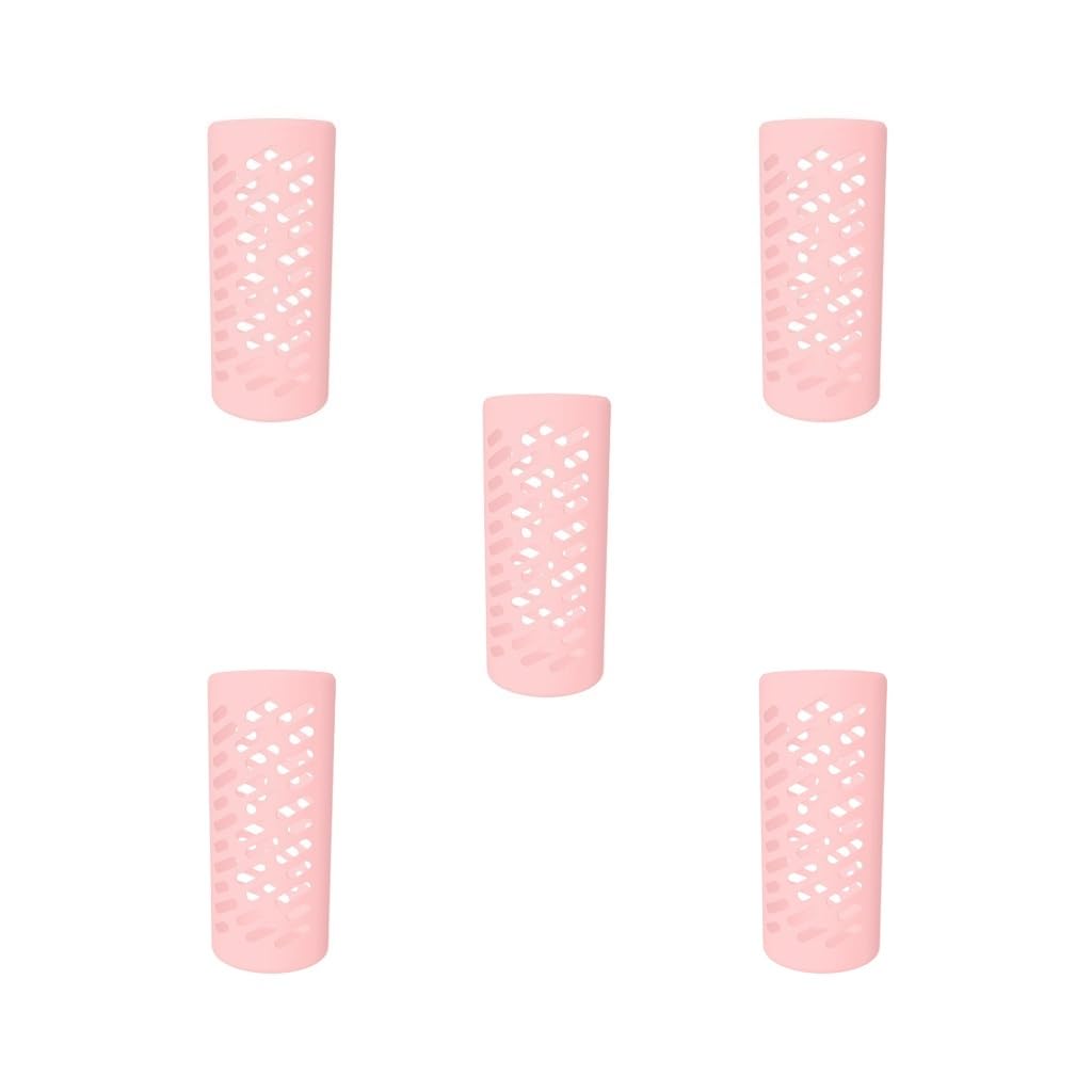 Silikon-Schutzhülle für Wasserflaschen, isoliert, rutschfest, 900 ml, Rosa, 5 Stück