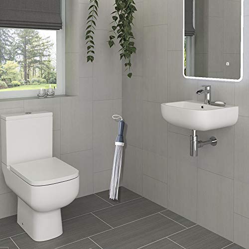 Image of Classy Touch Plastic Broom for Bathroom Cleaning & Home Floor Cleaning| Hard Bristle Broom for Scrubbing in Bathroom|(Size 52 cm, Color Grey) 60 Plastic Sticks