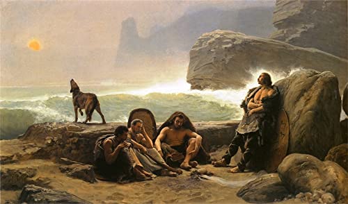 Art tableau Le Guardie Costiere Galliche Jean-Jules-Antoine Lecomte Du Nouy image sur toile 60x90