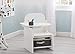 Delta Children MySize Chair Desk With Storage Bin, Bianca White
