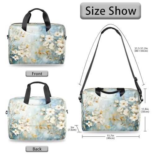 Maletín para portátil 15.6 pulgadas con diseño floral acuarela miniatura 6