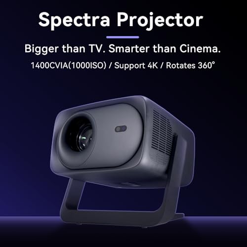 Image of TOPTRO Spectra Projector, Dolby Digital + with Atmos, True 4K HDR10+, Net-Flix Certified, 24000 Lumens, Dual HDMI - EARC, YouTube Hotstar Prime, TOPTRO Projector 4K Ultra HD, Spectra