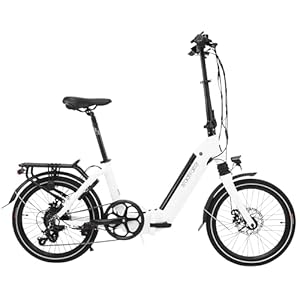 AsVIVA E-Bike Klapprad 20 Zoll – faltbares Pedelec für Erwachsene, 14, Ah Samsung Akku, bis 100 km Reichweite, 25 km/h – leichtes E-Faltrad für Damen & Herren – elektrisch & kompakt (Weiß)