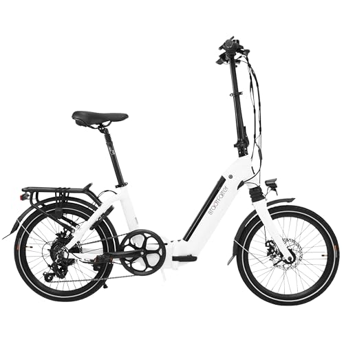 AsVIVA E-Bike 20 Zoll I hochwertiges Elektrofahrrad klappbar I Elektrobike schwarz-weiß I klappbares E-Bike mit extra starkem Akku I Elegantes Klapprad mit Motor I Elektro-Klapprad mit LED Display