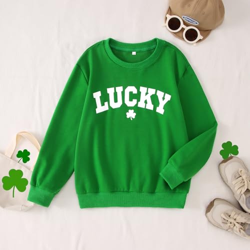 Pull trèfle irlandais St Patrick Day pour enfants garçons et filles