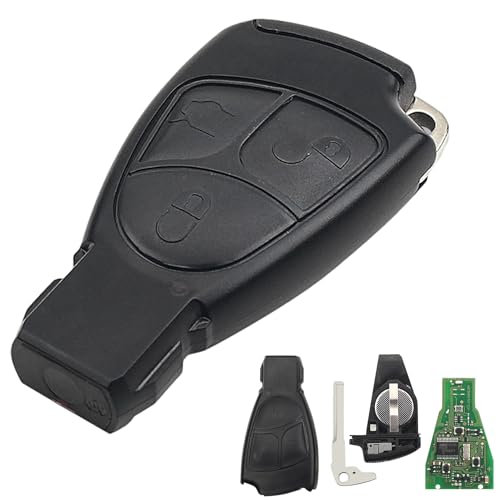 Heart Horse 3 Tasti Ricambio Chiave per Telecomando per Auto, Cover Guscio Chiave Telecomando per Mercedes B-enz W203 W204 W210 W211 B C E ML S CLK CL Class Chiave Telecomandi con