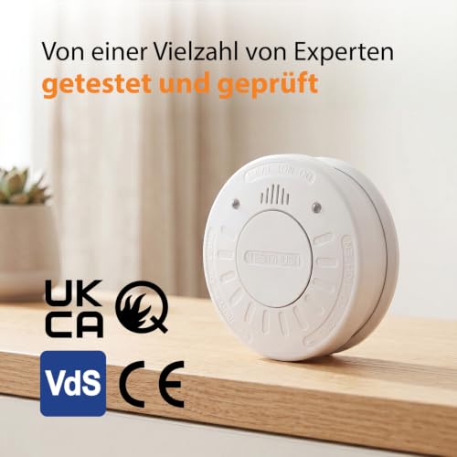 Smartwares Rauchmelder - 85 dB - Optischer Sensor - 10-Jahres-Batterie - Q-Label - 10.025.28