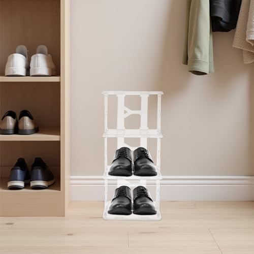 Rangement de chaussures bébé et baskets compact avec design moderne transparent à 4 niveaux - 6