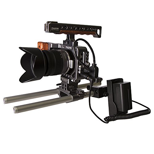 Image of Ikan BMC-PWR-2RD-E6 Black Magic Cinema Over Dual Rod DV Power Kit for Canon E6 (Black)