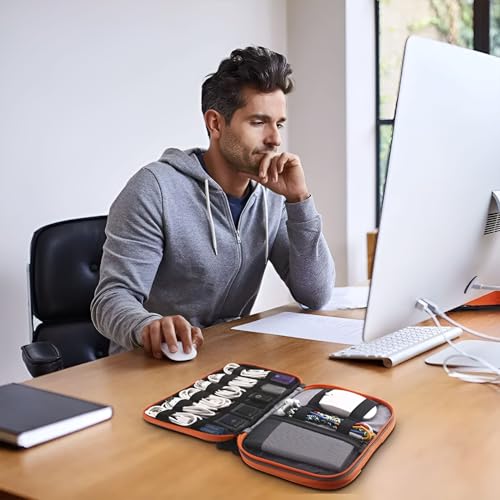 oddpod™ Portable Electronic Accessories Travel case/Multi-Function Digital Accessories Storage Organizer for iPad,Cables,Power,USB Flash Drive, Charger and More (Medium) 8 41YfrpHA GL