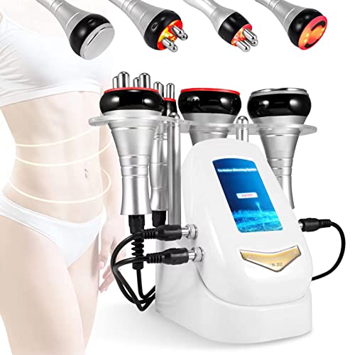 Fat Removal Machine, 4 in 1 Cavitation Machine Vacuum Ultrasonic Fat Burning Wrinkles Removal Beauty Massager, Body Slimming Machine Multifunctional Cellulite Massager Home Use