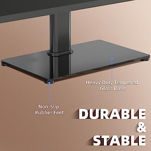 Universal TV Stand Base, Table Top TV Stand for 17-55 Inch LCD/LED TVs, Height Adjustable Monitor Mount Stand with Tempered Glass Base Holds up to 88lbs VESA 400x400mm, TS102 by XINLEI - Image 9