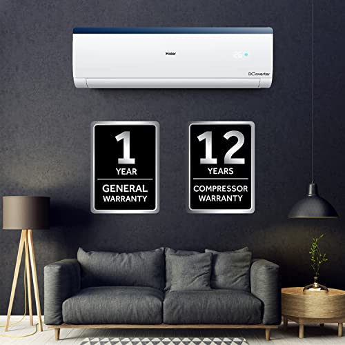Image of Haier 1 Ton 4 Star Inverter Split AC (Frost Self Clean, 5 in 1 Easy Convertible, HSU12C-TTB4B(INV), White)