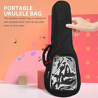 ERINGOGO Noir Ukulélé Ukulélé Rembourré Ukulélé Étui Sangles Réglables Rangement D’instruments pour Concert Soprano… - Les Beatles, Paul McCartney, John Lennon, RIngo Starr, George Harrison ERINGOGO Noir Ukulélé Ukulélé Rembourré Ukulélé Étui Sangles Réglables Rangement D'instruments pour Concert Soprano… – Image 2