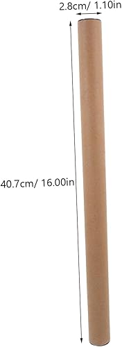Miniatura 2 de Paquete de 10 tubos de correo de papel kraft de 1.5 x 12 tubos de cartón para almacenamiento de envío, soporte de tubo de póster, material de papel