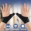 Trigger Thumb Splint,Adjustable Thumb Spica Support Stabilizer Brace for Pain,Sprains, Arthritis,Tendonitis,Fit Right or Left(Black)