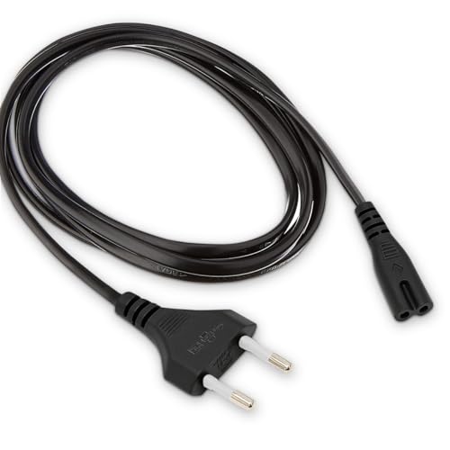 Câble d'alimentation Universel 2 pôles, Prise Secteur EU Type C vers Prise Double Femelle Type C7 - pour TV, Console de Jeux, Lecteur DVD-Blu-Ray, PS3, PS4, PS5, Xbox...