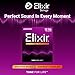 Elixir Strings, Acoustic Guitar Strings, Phosphor Bronze with NANOWEB Technology, Longest-Lasting Rich and Full Tone For Life with Comfortable Feel, 6 String Set, Light/Medium 12-56