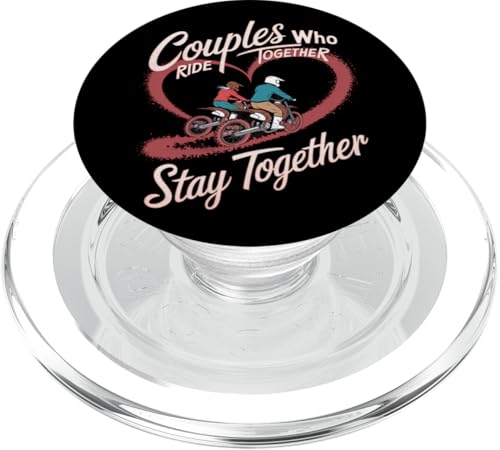 Couples qui roulent ensemble, restent ensemble sur le vélo tout-terrain PopSockets PopGrip pour MagSafe