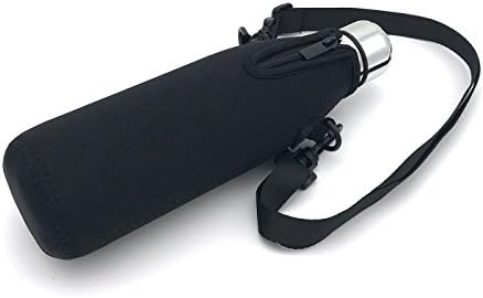 Wommty Neoprene 20Oz(480ml) Insulated Water Drink Bottle Cooler Bottle Carrier Bottle Sleeve Tote Bag with Carrying Strap for Climbing Cycling and Running Outdoor Activities