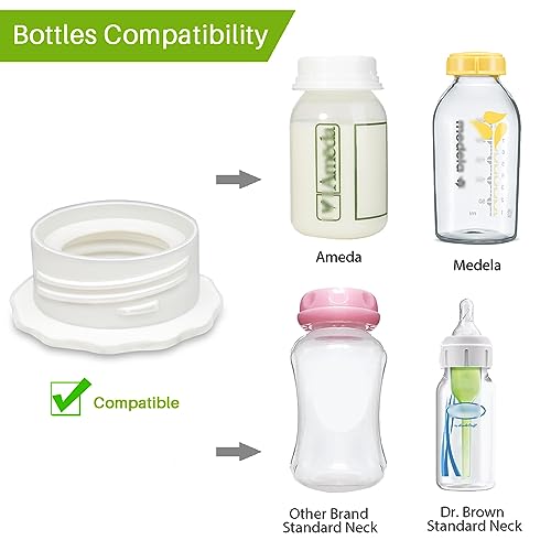image for PUMPMOM-US PumpMom Pump Bottle Adapter, Baby Bottle Thread Changer Con