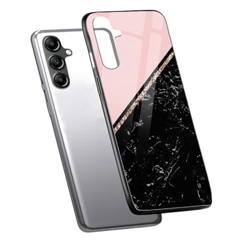 Image of COLORflow Back Cover Compatible with Samsung Galaxy A14 5G / 4G | Black Marble Pink | Shockproof TPU Bumper Cover with Camera Protection Back Cover