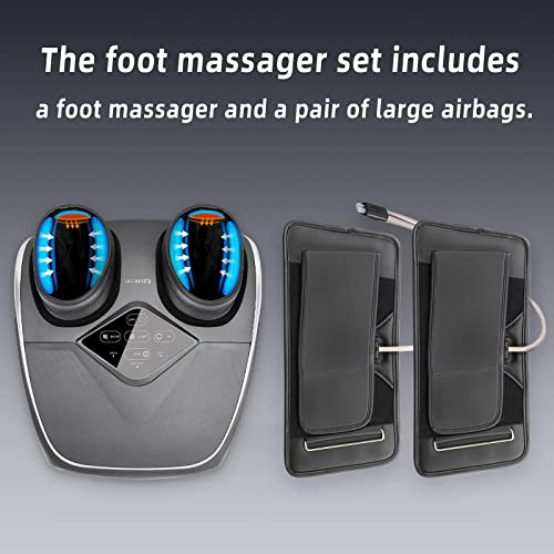 Ezencon 3In1 Shiatsu Foot Massage Machine - Heated Deep Kneading Points, Relaxing Vibration And Rolling For Tired Muscles And Plantar Fasciitis Of The Feet, Ankles, Calves And Legs (Product Set) #TOP1