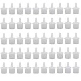 50Pcs Eyelash Glue Bottle Replacement Nozzle Caps Lash Glue Bottle Replacement Plug Mouth Tips for Home or Beauty Salon Eyelash Extension Tool