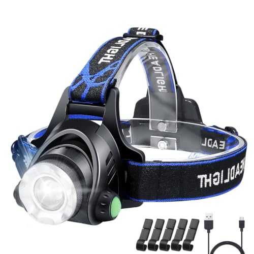 flintronic Linterna Frontal Recargable, 3 Modos, Impermeable IPX6