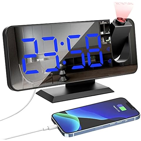 Xakay Projektionswecker für Schlafzimmer Decke Digital Wecker Cover
