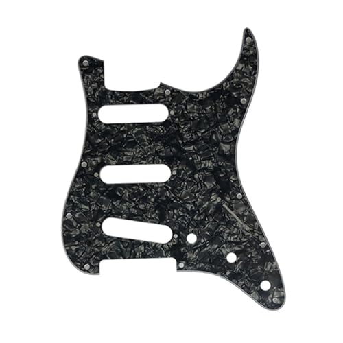 Pickguard de guitare noir nacré sur mesure au design haut de gamme