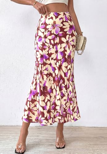 Image of BTFBM Satin Skirts for Women Trendy 2026 Summer Fall
