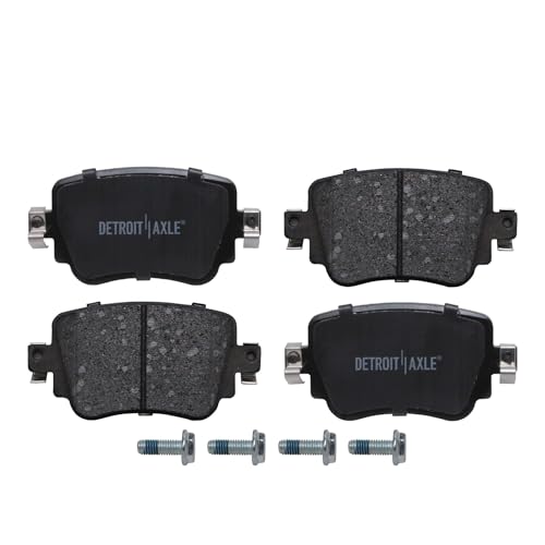 Image of Detroit Axle - Brake Pads for Volkswagen Golf Alltrack Sportwagen GTI, Front and Rear Ceramic Brake Pads w /Hardware Replacement