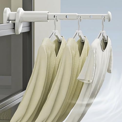 Klappbarer Kleiderbügel Für Die Reise Wäscheständer Klein Tragbar, Mini Wäschetrockner Wandtrockner Ausziehbar Falten Kleiderhaken Wand Geeignet für mehrere Szenarien für bis zu 7 Kleidungsstücke