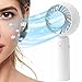 QKTYB Handventilator Tragbarer Mini Handventilator mit kühlung(Ice Effect on Face)Einstellbare 3 Geschwindigkeiten Fans Taschenventilator Aufladbarem USB Ventilator Schnelles Kühlen, 3 Stufen Weiß