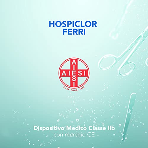 AIESI® Desinfektionsmittel für medizinische Instrumente und Geräte einsatzbereit basierend auf Benzalkoniumchlorid 1 Liter Flasche HOSPICLOR FERRI