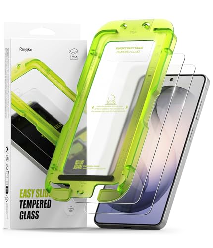 Image of Ringke Easy Slide for Samsung Galaxy S26 Plus Screen Protector with Installation Tool [2 Pack] [Scratch Resistant] HD Quality Shatterproof 9H Tempered Glass with Fingerprint Resistant Coating