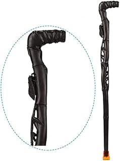 Solid Wooden Walking Cane Wood Canes s for Seniors Wooden Cane Crutches Walking Stick Old Man Solid Wood Bamboo Root Carving Stick Black tor ity Aid for Elderly, Senior