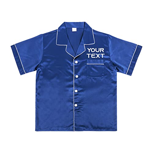 TopTie Personalized Men's Silk Pajamas Set Custom Embroidered Name for Daily Birthday Wedding Party3