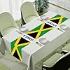 Jamaican Table Runner Party Supplies - Jamaican Independence Day Desk Decor - Jamaica Birthday Retirement Party Kitchen Dining Polyester, 1 Foot by 6 Feet #5