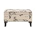 Linon Stephanie Ottoman, Botanical Linen