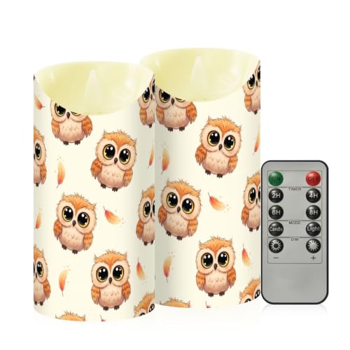 Velas LED de búhos en paquete de 2 unidades el regalo ideal para decoración de casa
