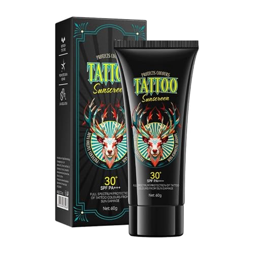 Sunscreen - Protector de color para tatuajes, crema para el cuidado del tatuaje, 60 g, crema hidratante para tatuajes viejos y frescos