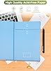 Gugxiom Paper Accordion File Organizer,in Case I Go Missing Folio Document Organizer with Labels and Stickers,Life Book Document Organiser for Meetings,School,and Office (Blue) #3
