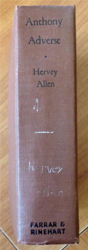 Anthony Adverse B000E3WM7W Book Cover